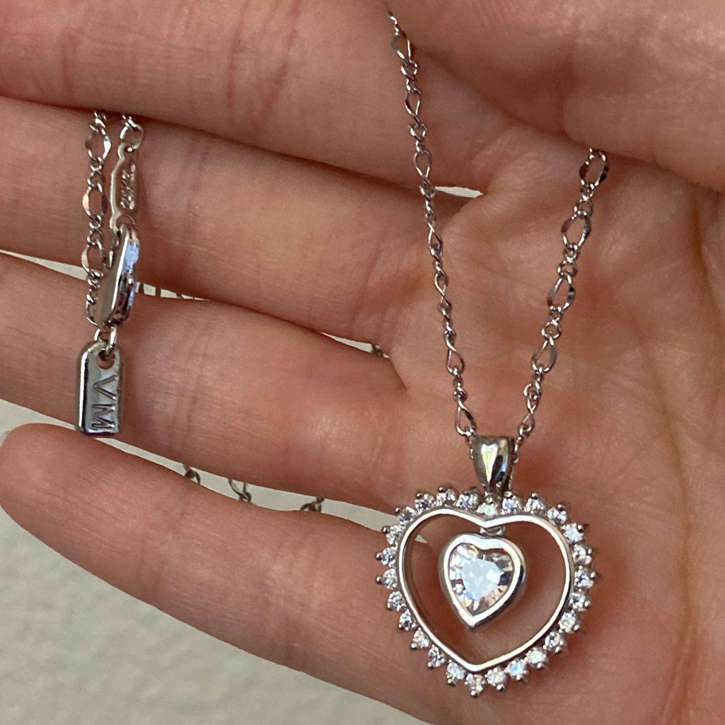 Vanessa Mooney Silver Heart Necklace Pendant Dainty Necklace Heart 30$